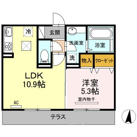 グレイスルポ　B棟の間取り