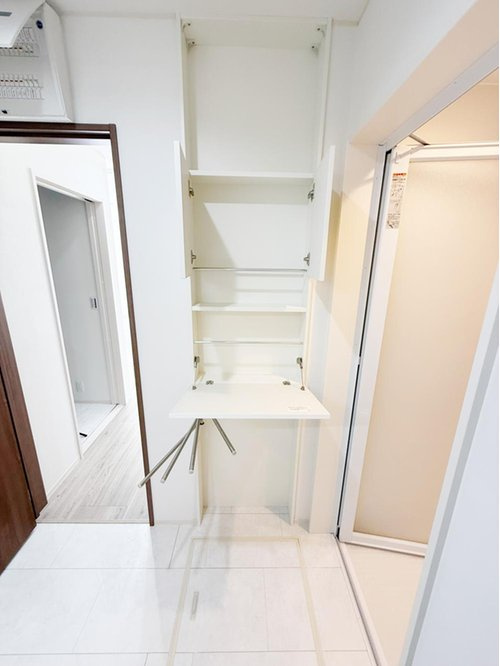 新座市野寺１丁目　建築条件付き売地　全６区画　誕生！のその他|施工事例
脱衣室には、壁面を有効活用した埋め込み型の収納を設置しました。