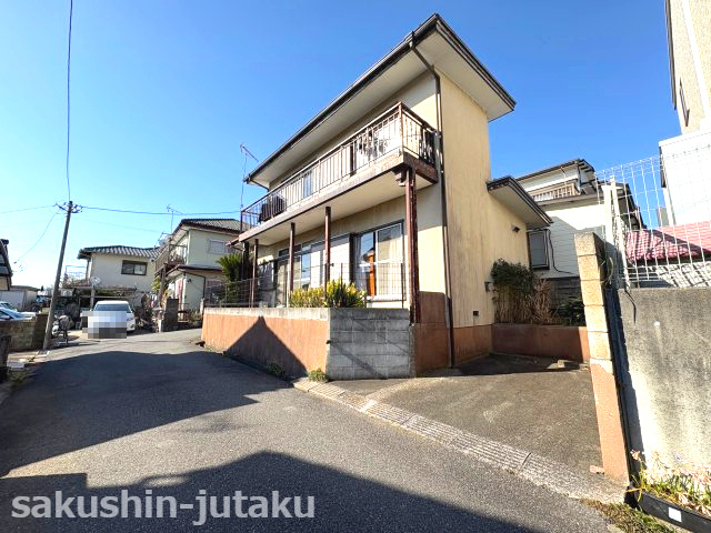 八千代台東３丁目　売地の外観|八千代台東３丁目　現況建物あり　正味約44.9坪　整形地　東南×南西角地