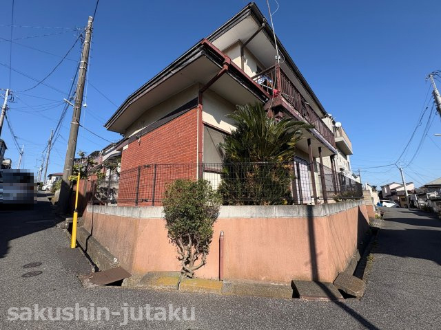 八千代台東３丁目　売地の外観|八千代台東３丁目　現況建物あり　正味約44.9坪　整形地　東南×南西角地