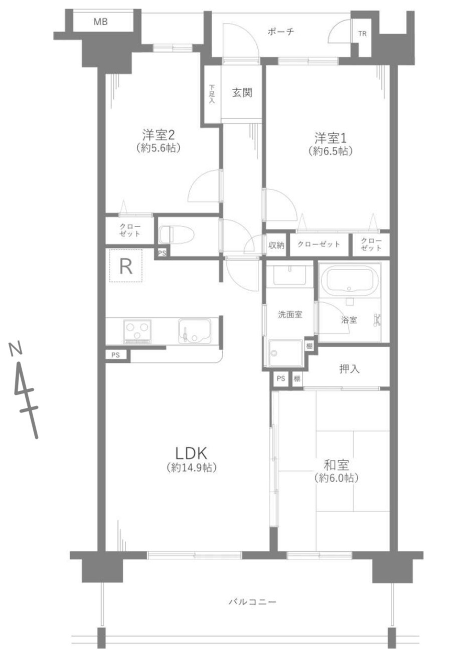 オーベル柏の葉ヒルズ壱番館の間取り