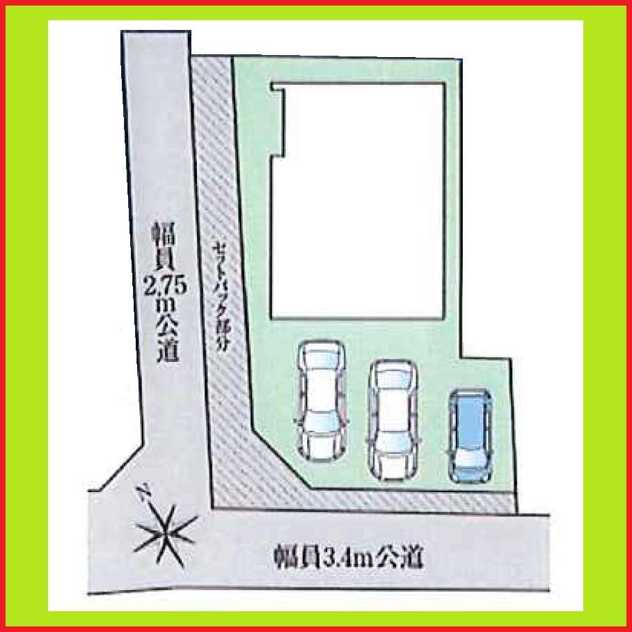 あま市木田西山の新築一戸建の区画図|◇区画図◇