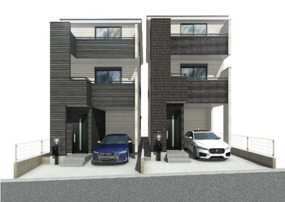 【外観パース】 | 大和市中央林間4丁目 新築戸建 全2棟