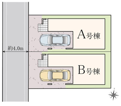 【区画図】 | 大和市中央林間4丁目 新築戸建 全2棟