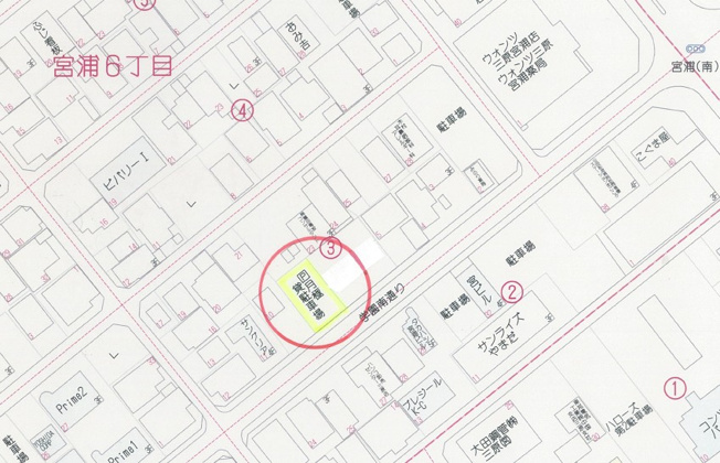 【地図】 | 宮浦Kパーキング