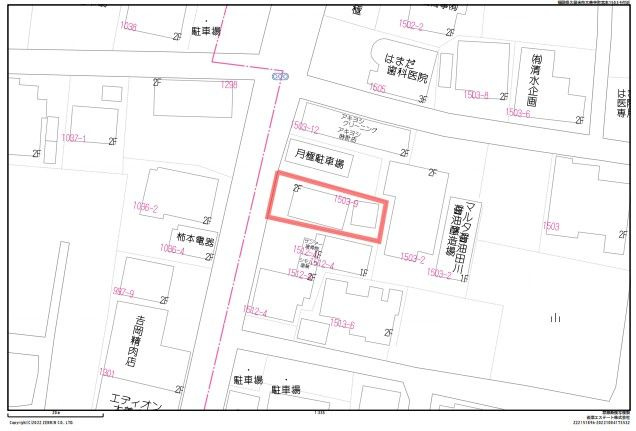 久留米市大善寺町　売り土地の区画図