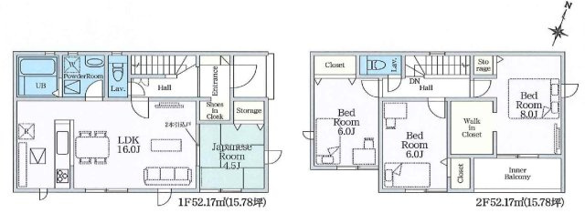 リナージュ前橋三河町２丁目25-1期　3号棟の間取り|収納充実♪全室南向きの3LDKで陽当たり良好な間取りです！
土地面積149.75㎡、建物面積88.59㎡で十分な広さです！