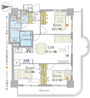 【間取り】 | コンセールタワー所沢 | コンセールタワー所沢