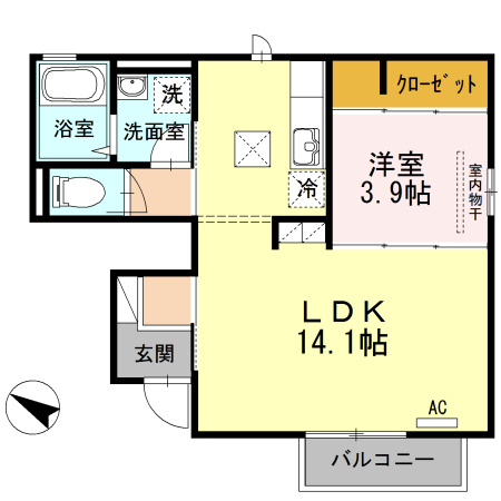 ウィット室積Ⅳの間取り