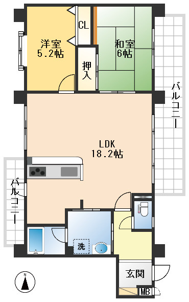豊中曽根リッツハウスの間取り