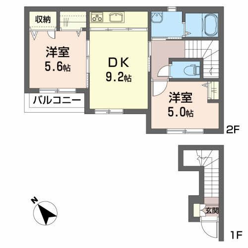 クラヴィエ長田町の間取り