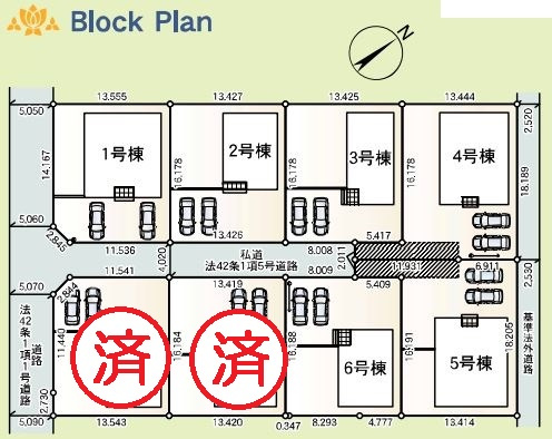 【区画図】 | 上里町嘉美第４　 | 現地区画図