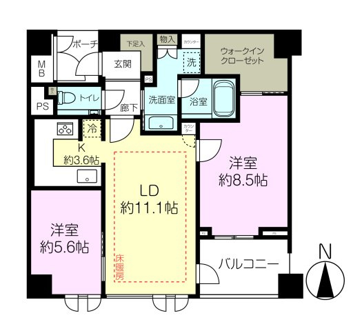 グランドメゾン芦屋翠ヶ丘Styleの間取り