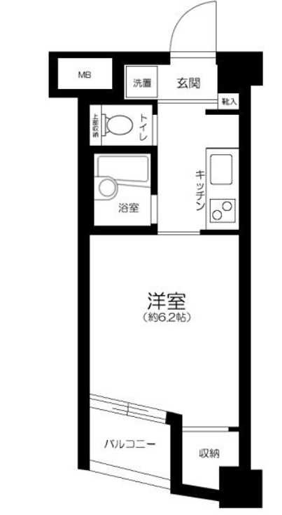 ステージファースト用賀アジール・コート　分譲賃貸　バストイレ別　オートロックの間取り