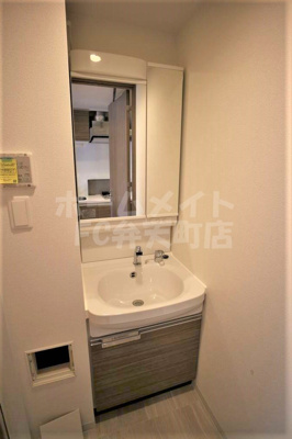 【洗面所】 | プレサンスOSAKADOMECITYスクエア | スペースが確保できる洗面所です