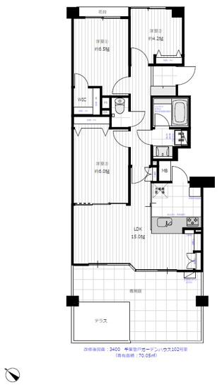 【間取り】 | 千葉登戸ガーデンハウス