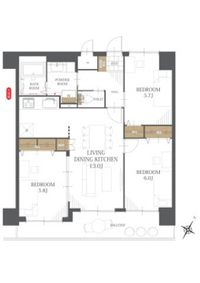 【間取り】ソピア福間 