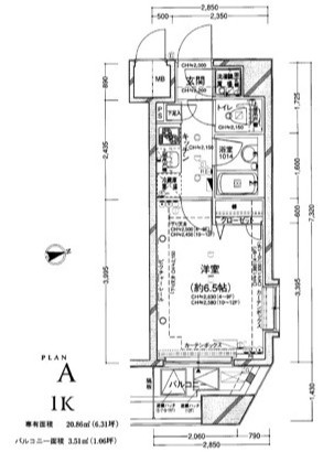 【間取り】 | パレステュディオ市谷仲之町
