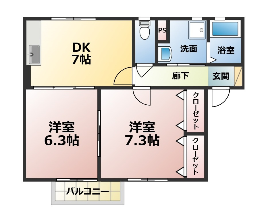 ヴィラ・メープルの間取り