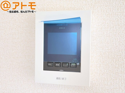 【防犯設備】 | 焼津市吉永4期　新築戸建　全1棟 | TVモニター付きインターホンは訪問者を確認することができて、防犯性に優れています♪