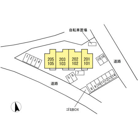 カルモ・ルーチェの区画図