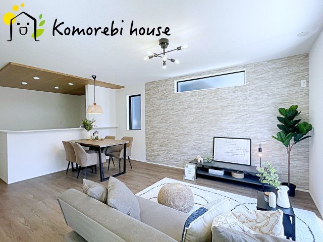 上尾市大谷本郷　9期　新築一戸建て　グラファーレ　07の居間・リビング|使いやすいリビングです
