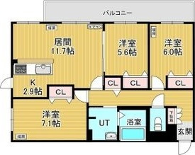 レジデンス白石中央Ⅲの間取り