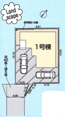 川越市旭町第2　新築一戸建て　1号棟の区画図|１号棟