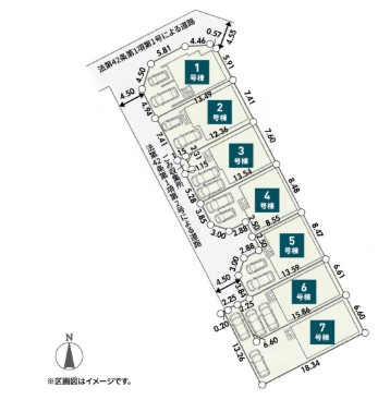 【区画図】 | 綾瀬市第1寺尾釜田 新築戸建 全7棟