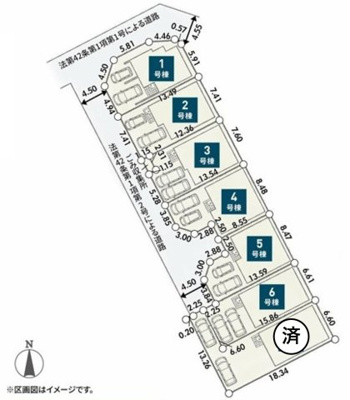 【区画図】 | 綾瀬市第1寺尾釜田 新築戸建 全7棟