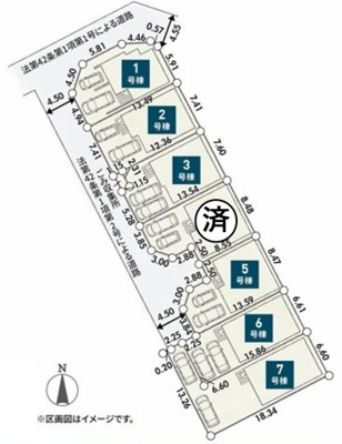 【区画図】 | 綾瀬市第1寺尾釜田 新築戸建 全7棟