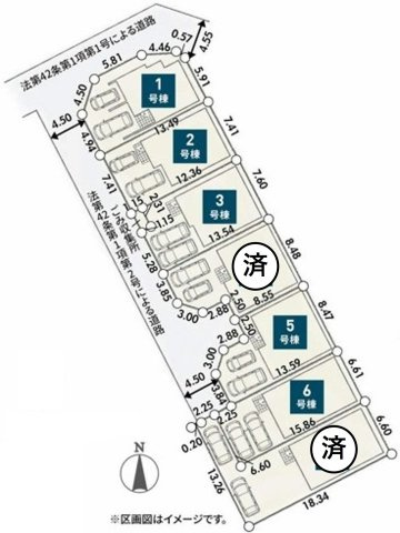 【区画図】 | 綾瀬市第1寺尾釜田 新築戸建 全7棟