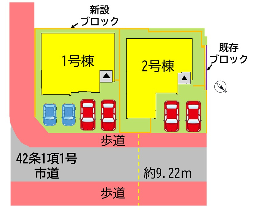門司区下馬寄1期の区画図