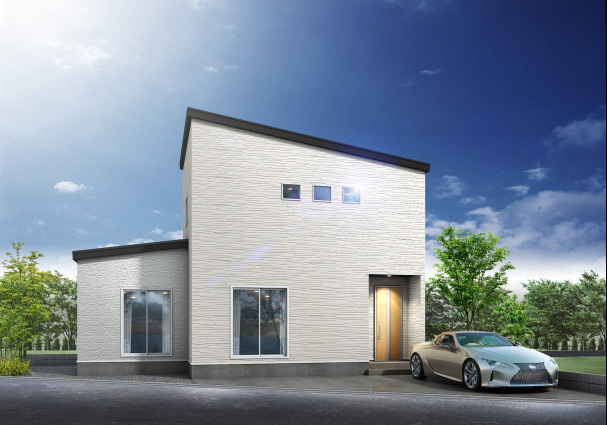 高知市加賀野井2丁目　新築戸建ての完成予想図|外観の完成予想図です