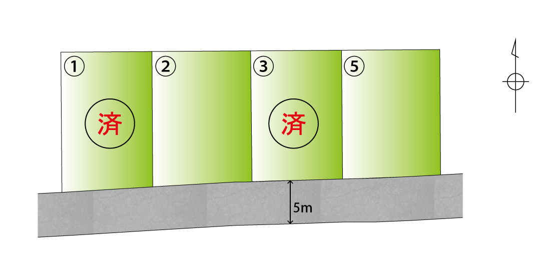 ライフフィールド重根東2丁目Ⅱの区画図