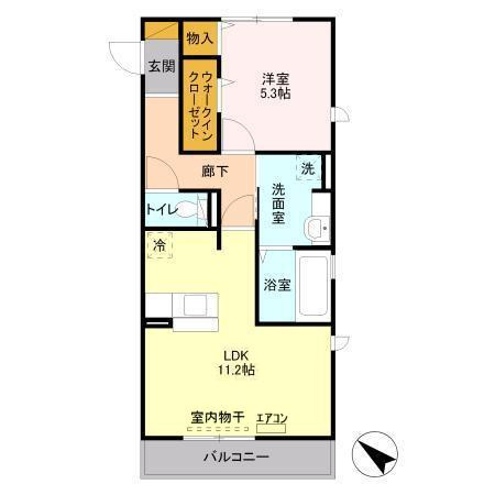 メルベーユおおたかの森 1号棟の間取り