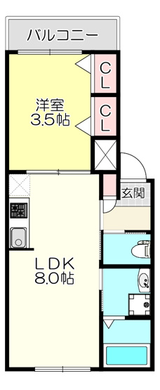 【間取り】 | モアナ長瀬