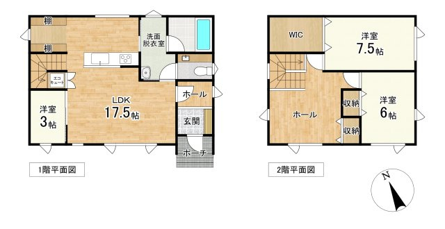 モダンな外観とウッドデッキ！文苑2丁目で叶える開放感溢れる暮らし◎の間取り