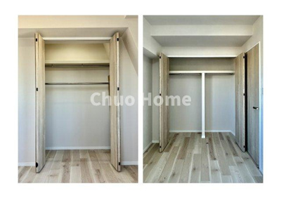 【収納】 | アーバンビュー平井ツインズ | 居室にはクローゼットを完備し、自由度の高い家具の配置が叶うシンプルな空間です。お子様の成長と必要になる子供部屋を与えるにはぴったりの間取りですね。