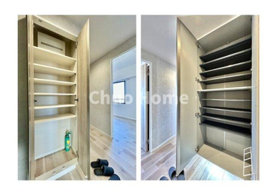 【玄関】 | アーバンビュー平井ツインズ | 【玄関】玄関には大型のシューズクローゼット×2を設置しておりますのでいつでもスッキリりとした空間を保てます。玄関周りを清潔に使うのはとても大事なことですよね。