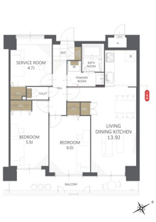 【間取り】フローレンス八木・駅前 