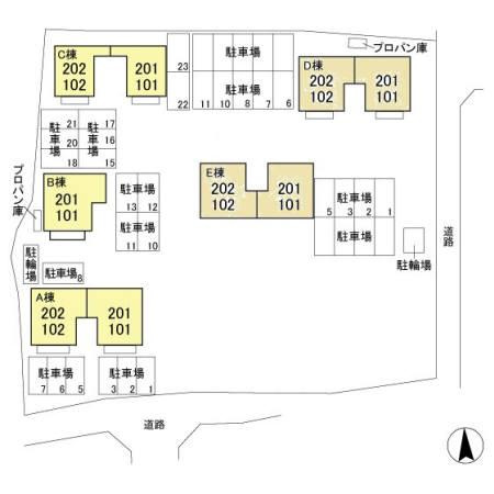 パミドール　Ｃの区画図|他社様掲載物件もまとめてご紹介、ご案内可能です(^^)/
