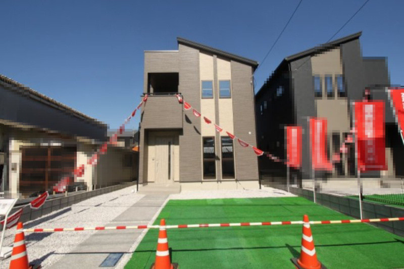 高見町　新築戸建　1号棟　【全2区画】の外観|4ＬＤＫ+ＷＣＬ　建物面積　106.82㎡（約32.31坪）