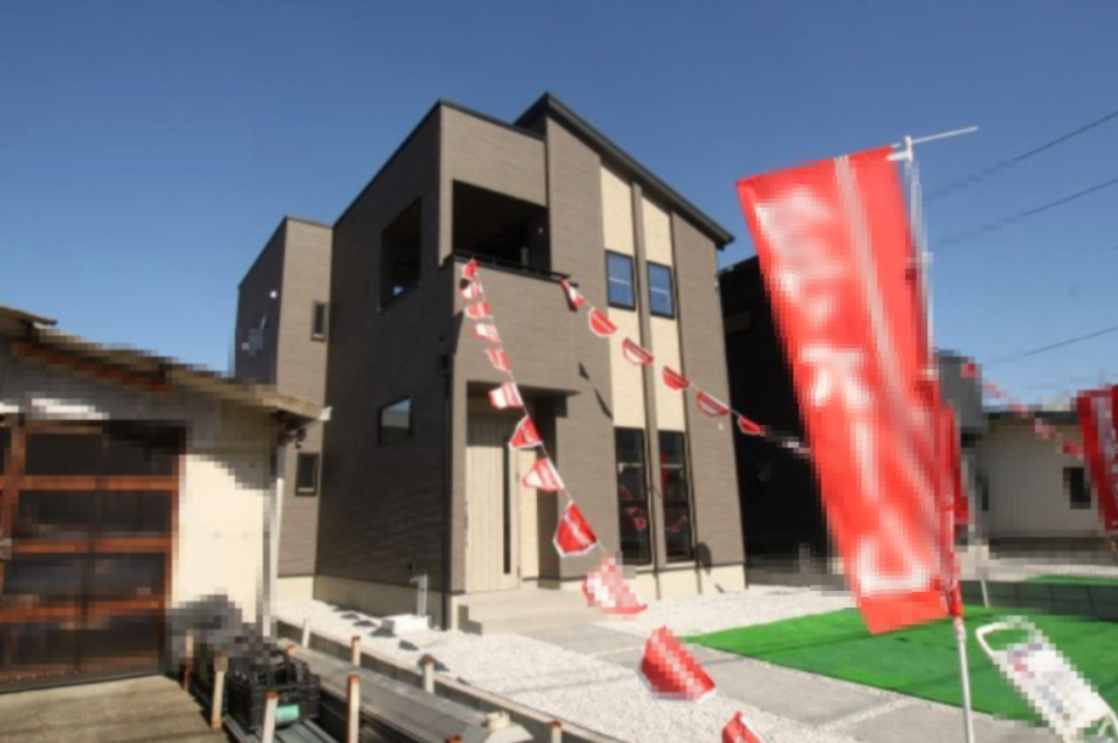 高見町　新築戸建　1号棟　【全2区画】の外観|4ＬＤＫ+ＷＣＬ　建物面積　106.82㎡（約32.31坪）