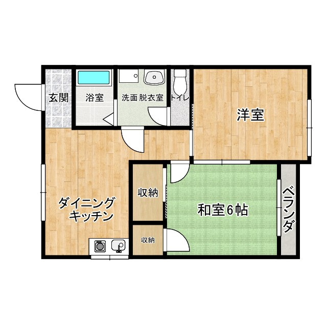 コーポささがせの間取り