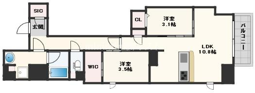 アーバネックス堺筋本町の間取り