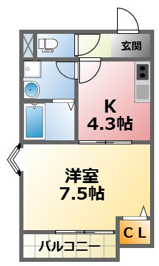ペルルブランシェ九番町の間取り