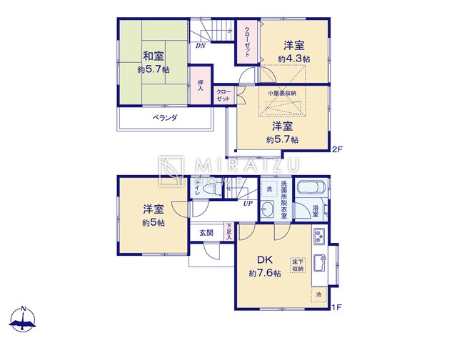 【間取り】 | 陽の光をたっぷりと浴びながら気持ち良く生活が出来ます。夢のマイホーム、夢ではなく実現出来ます！見学・ご相談等、お気軽にご連絡下さい。
