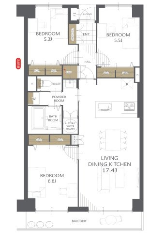 【間取り】稲毛ビューハイツ３号棟 