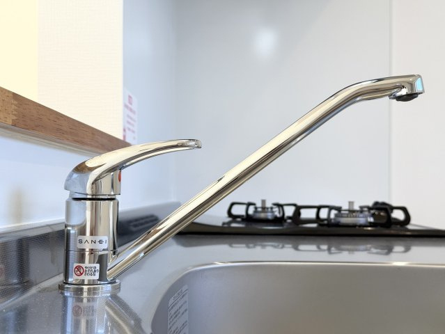 アリエス久留米東のキッチン|使い勝手の良いシングルレバーの水栓